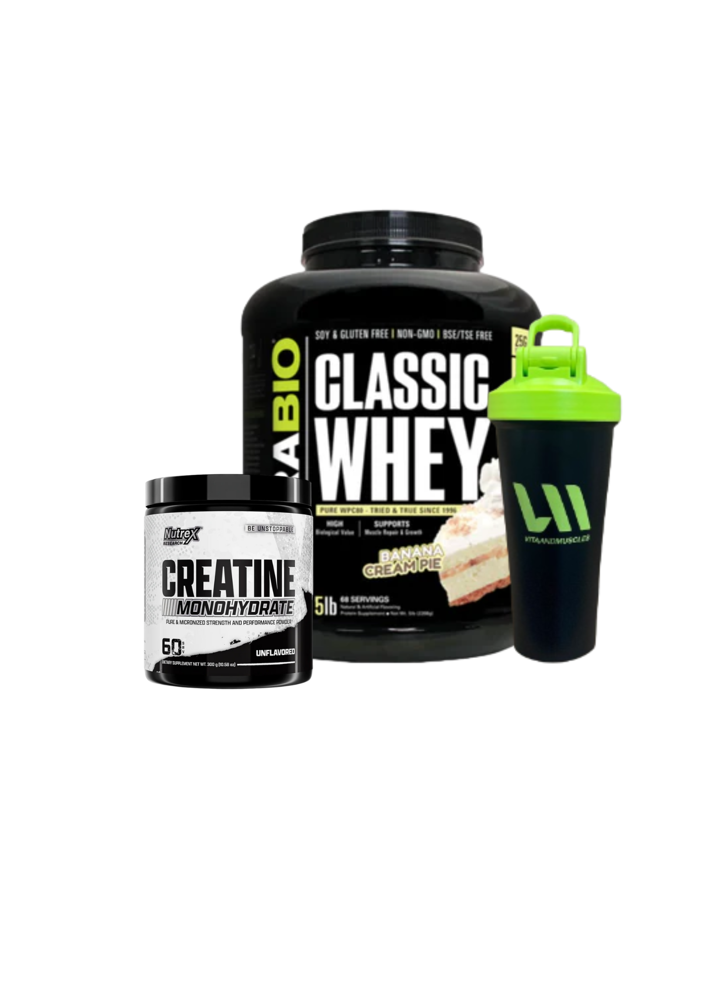 Classic Whey 5lbs + Creatina Nutrex 300 grs + Shaker VM