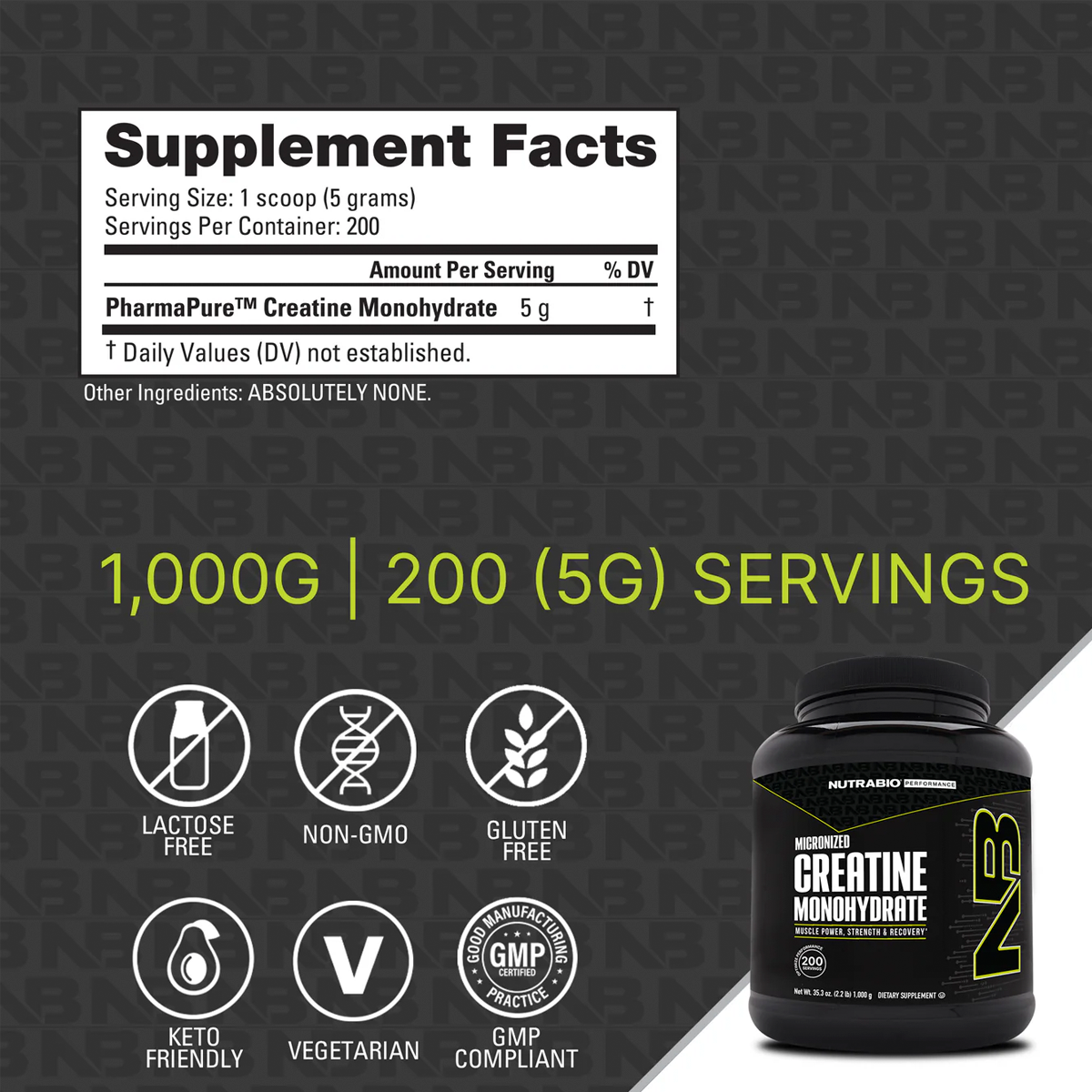 Creatina 1KG Nutrabio