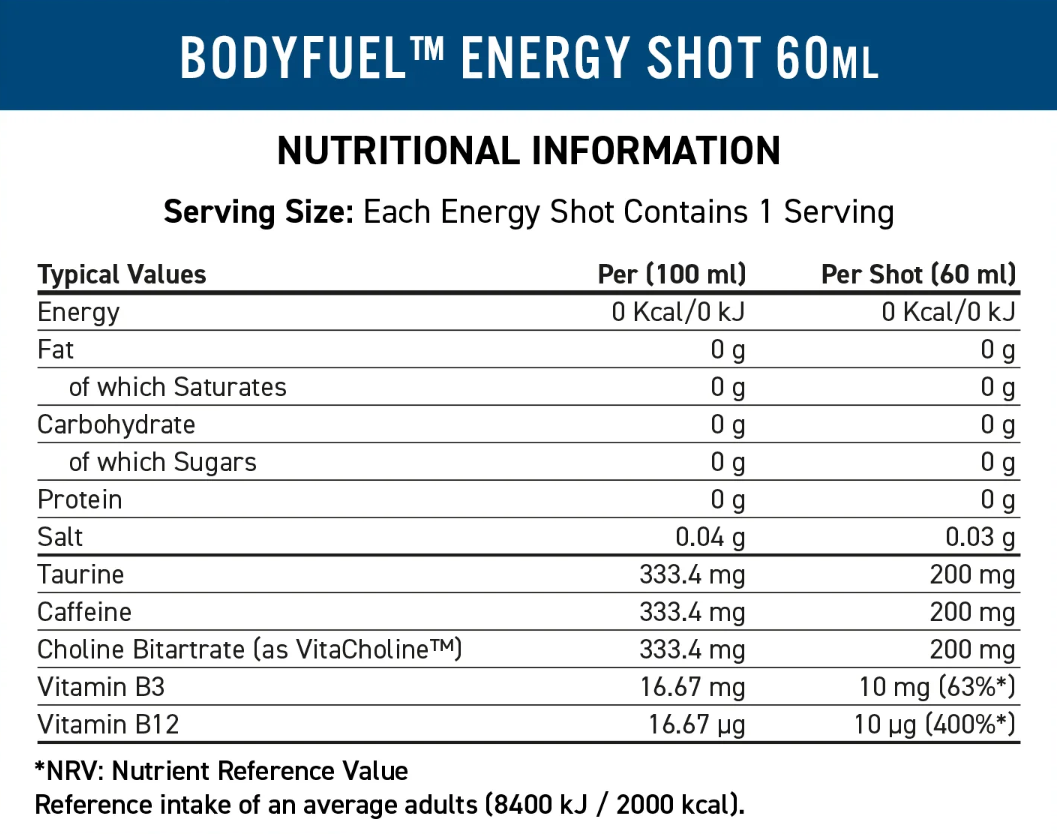 Shot de energia Bodfyuel