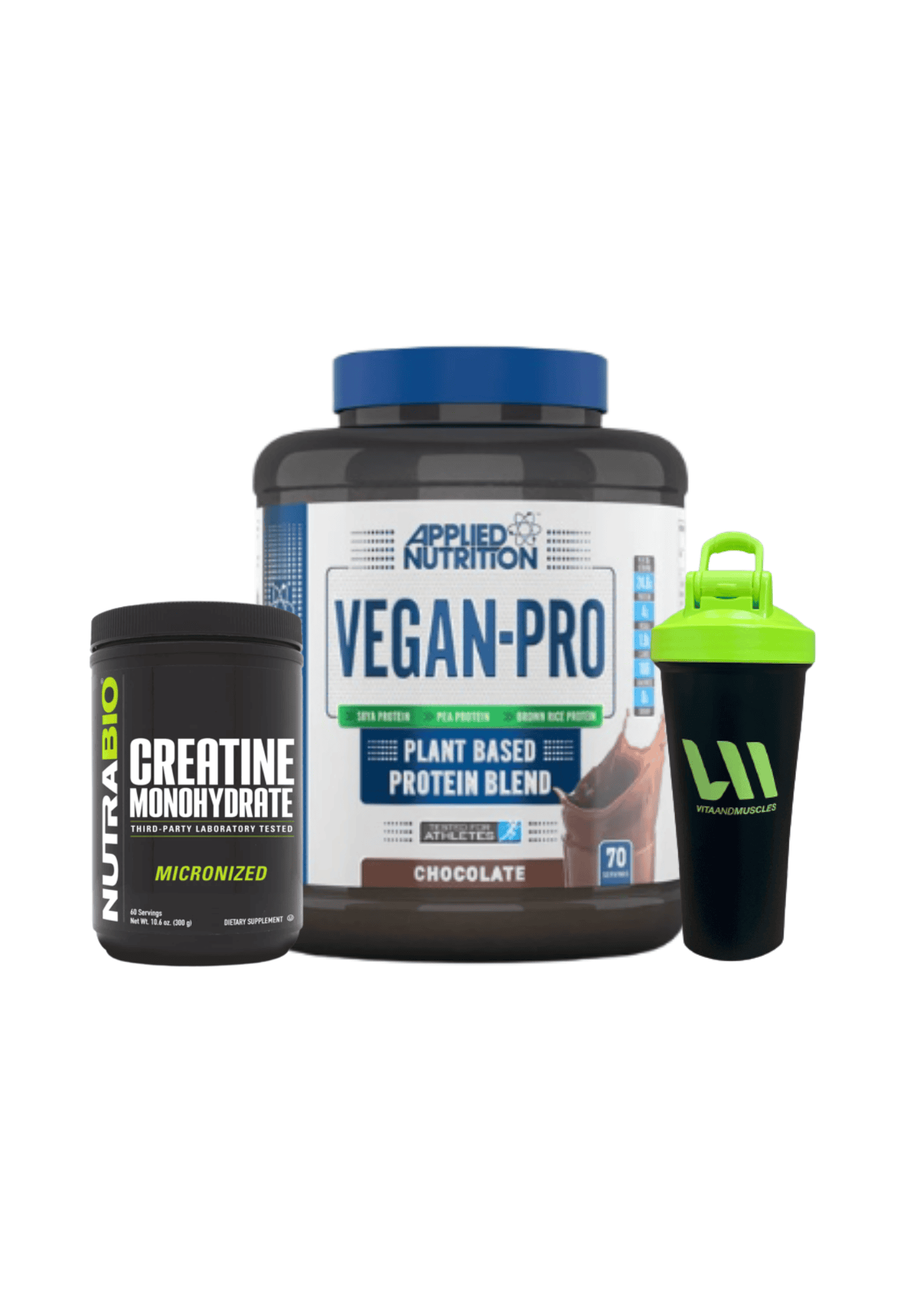 Vegan Protein 2.1 KG + Creatina NB 300 gramos + Shaker