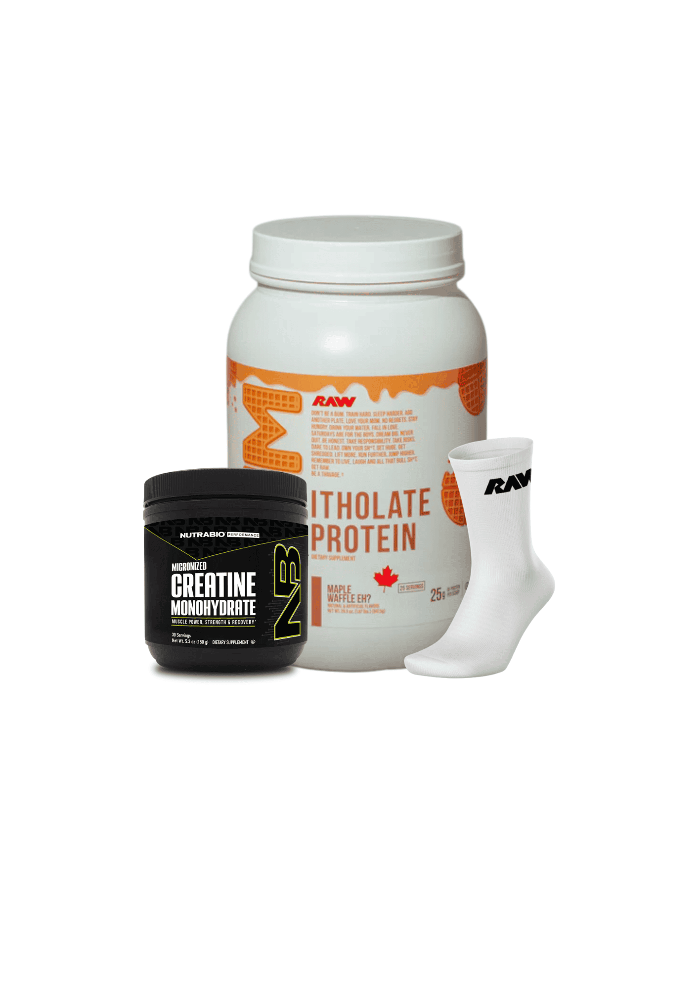 Itholate 1.8lbs + creatina 150 Nutrabio + Calcetines Raw