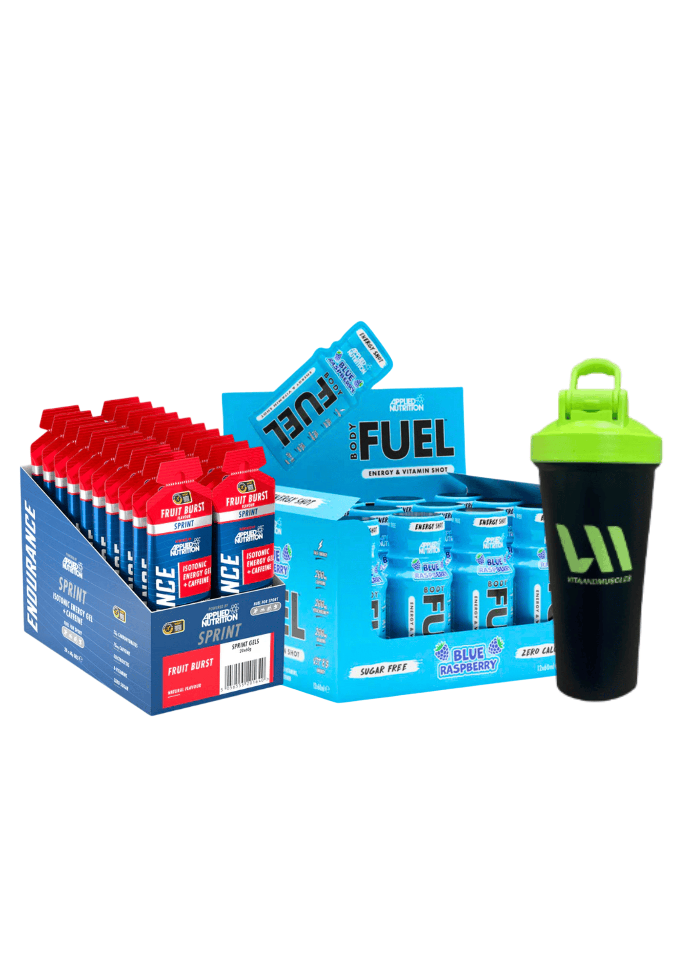 Runner Pack Endurance: 20 geles + 12 Shot Body fuel  + shaker vm