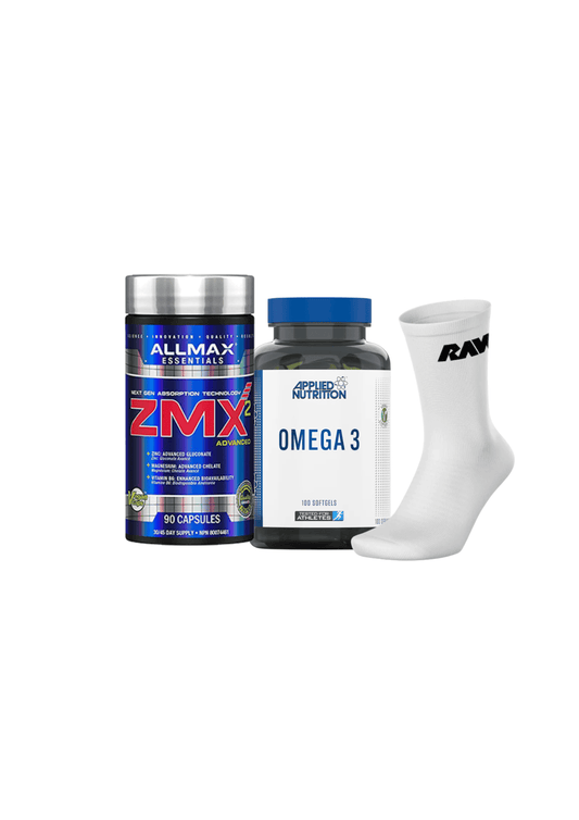 Pack Vitaminas: ZMX & Omega 3 + Calcetines Raw