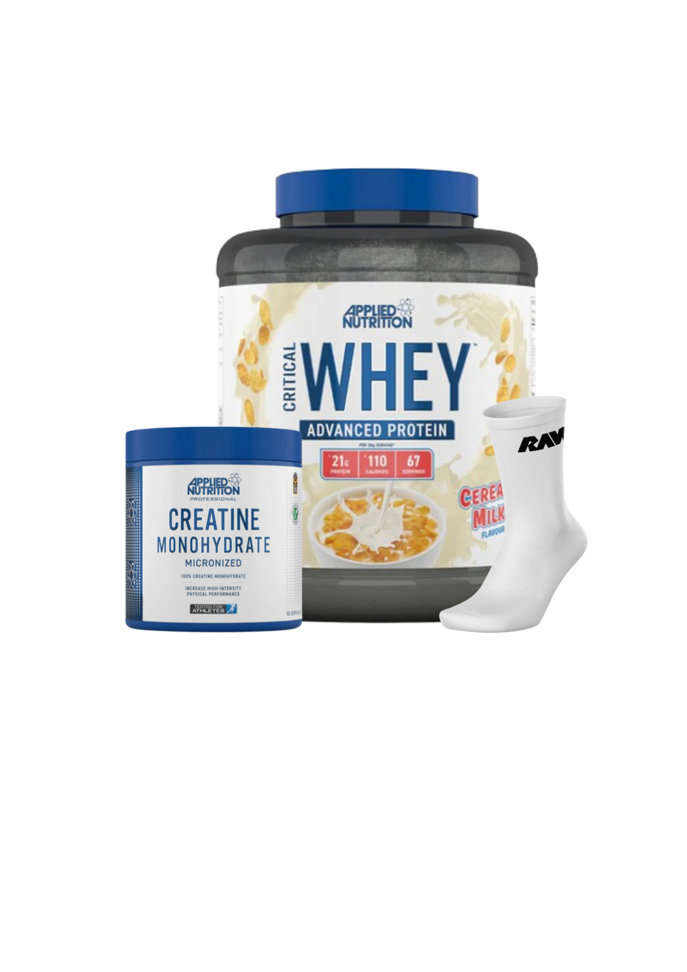 Critical Whey 2KG + Creatina 250 grs + Calcetines RAW