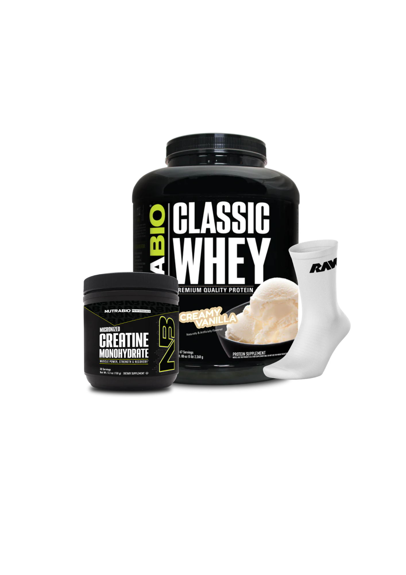 Classic Whey 5LB + Creatina 150 grs + Calcetines RAW