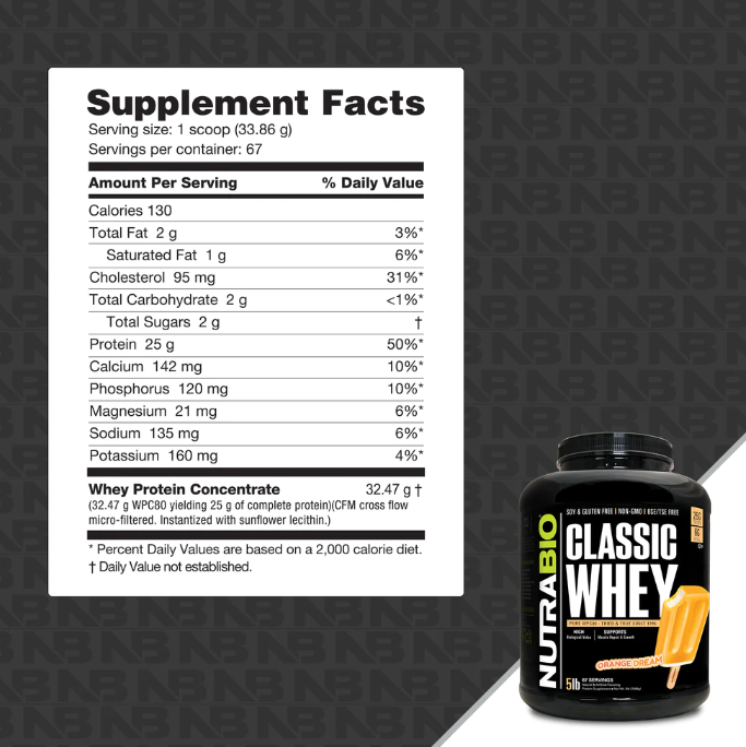 Classic Whey Nutrabio 5 Libras