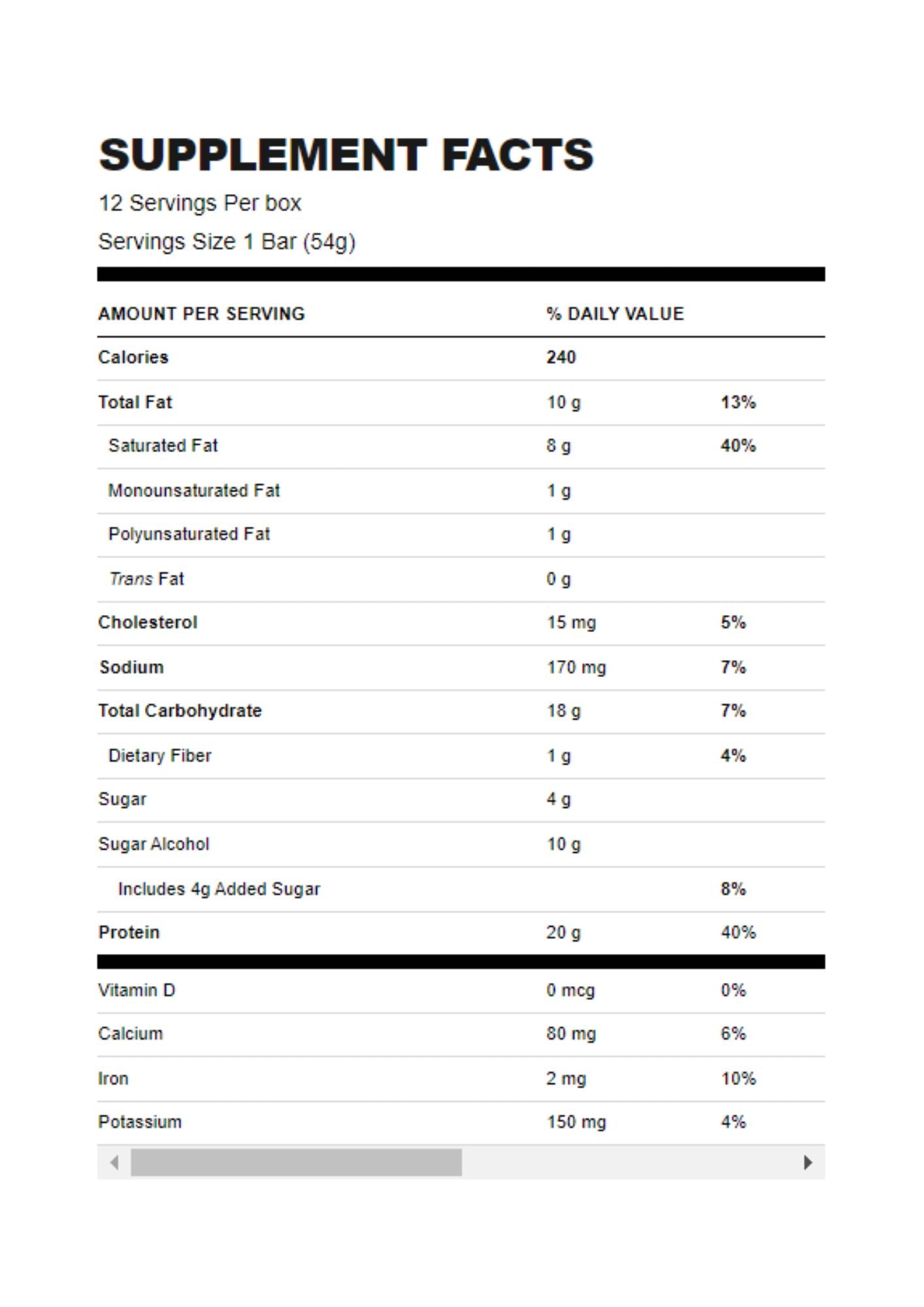 Allmax Hexa Pro Protein Bar